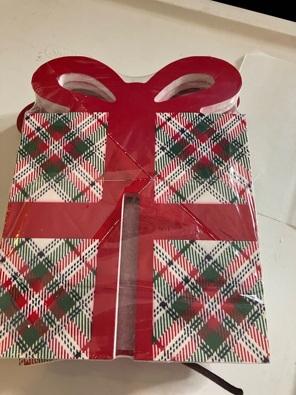 Hobby Lobby Red Plaid 3D WOOD  Gift